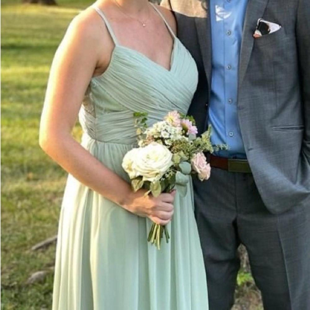 Azazie Leslie Dusty Sage Dress